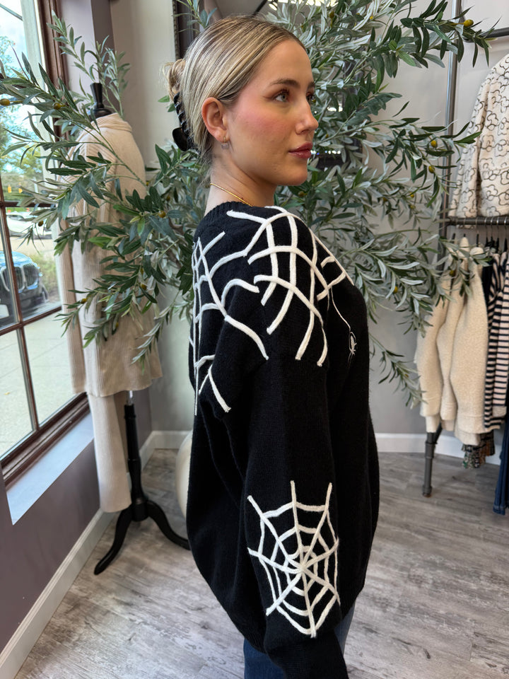 Spooky Spiderwebs Cardigan