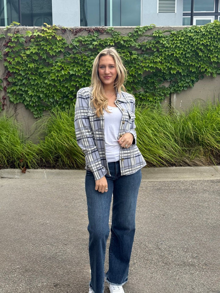 Peyton Plaid Sweater Jacket