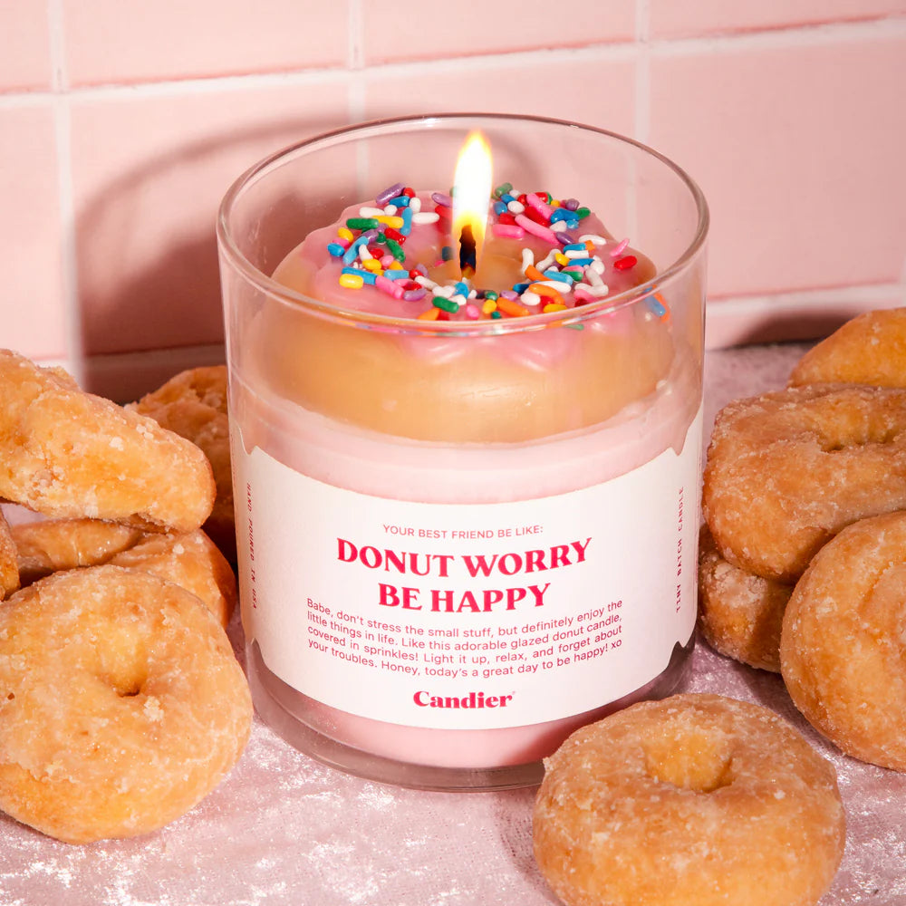 Donut Worry Be Happy Candle