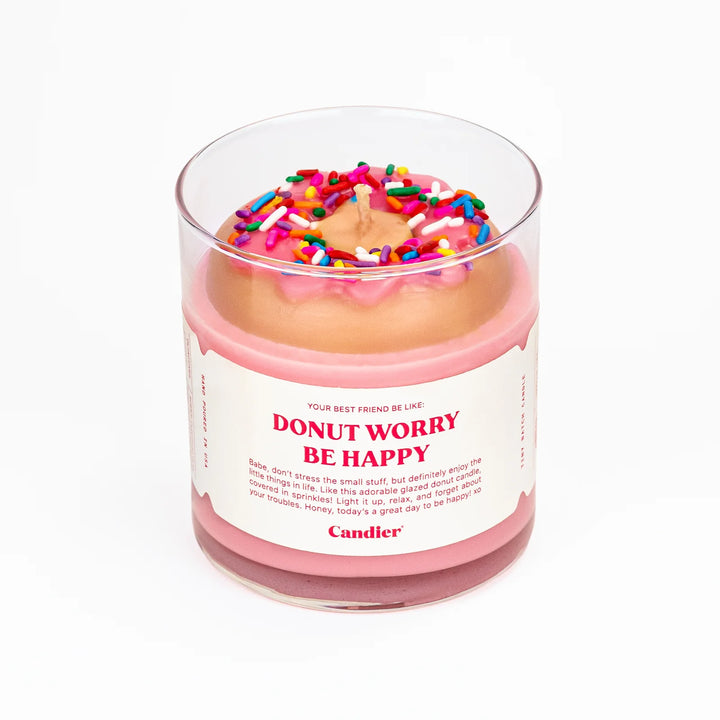 Donut Worry Be Happy Candle