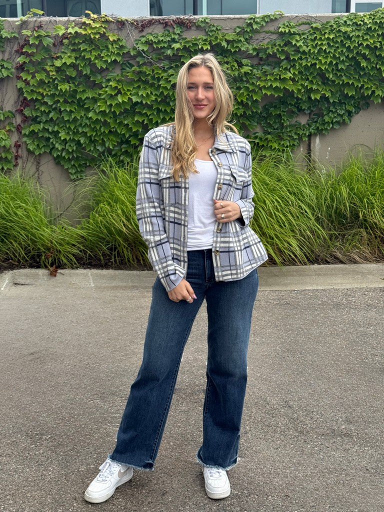 Peyton Plaid Sweater Jacket