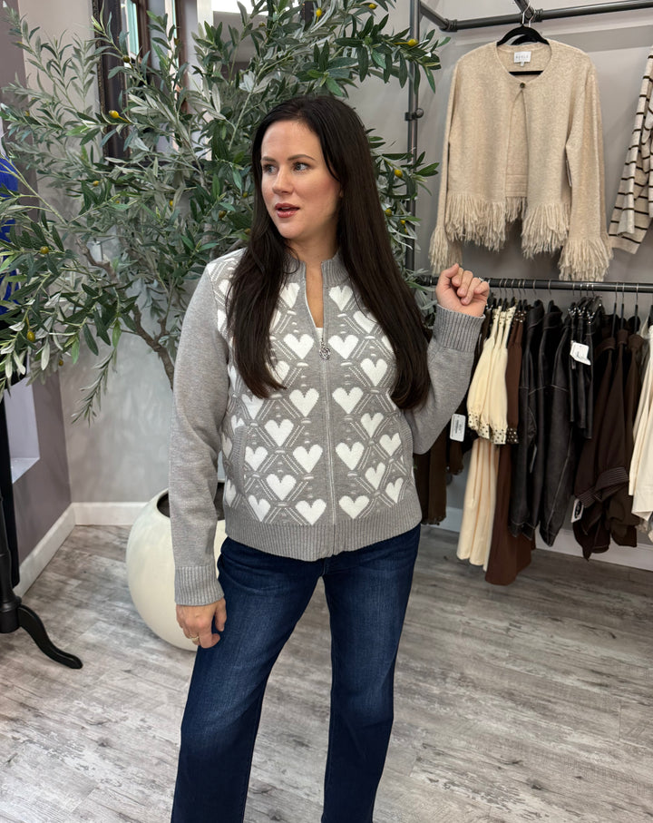 Full Heart Zip Cardigan