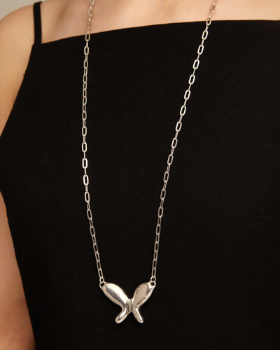 Wings Necklace, Silver