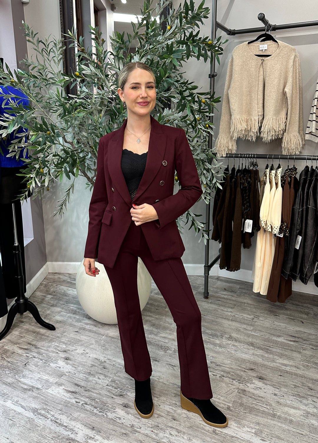 Bordeaux Flared Trouser
