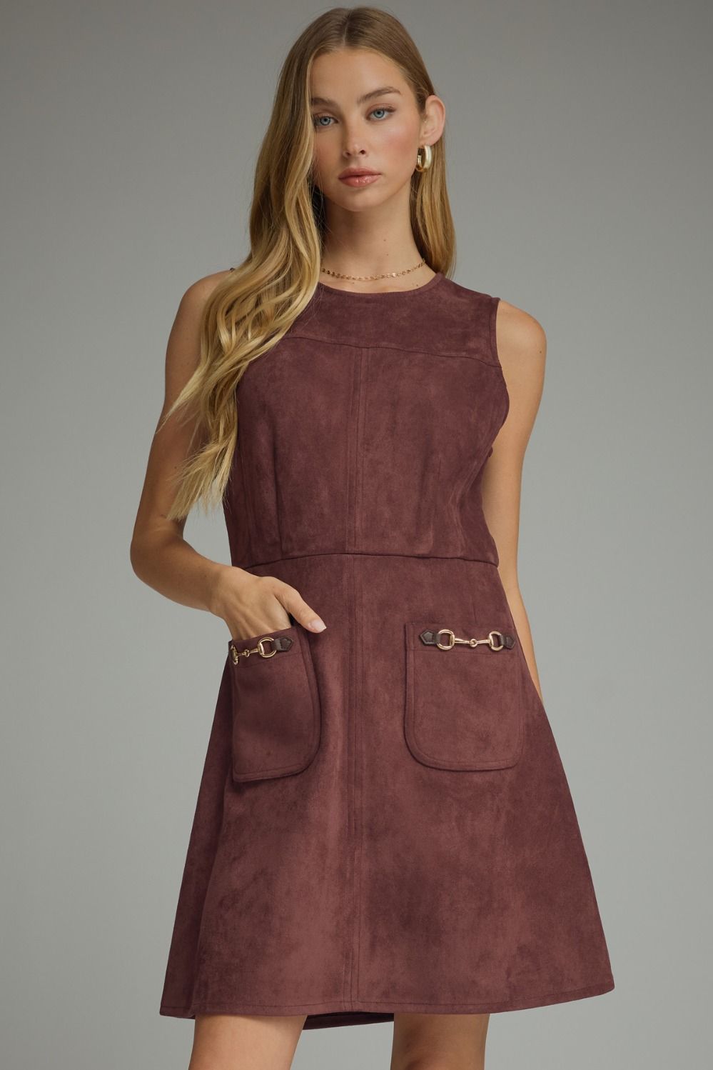 Hazel Suede Dress