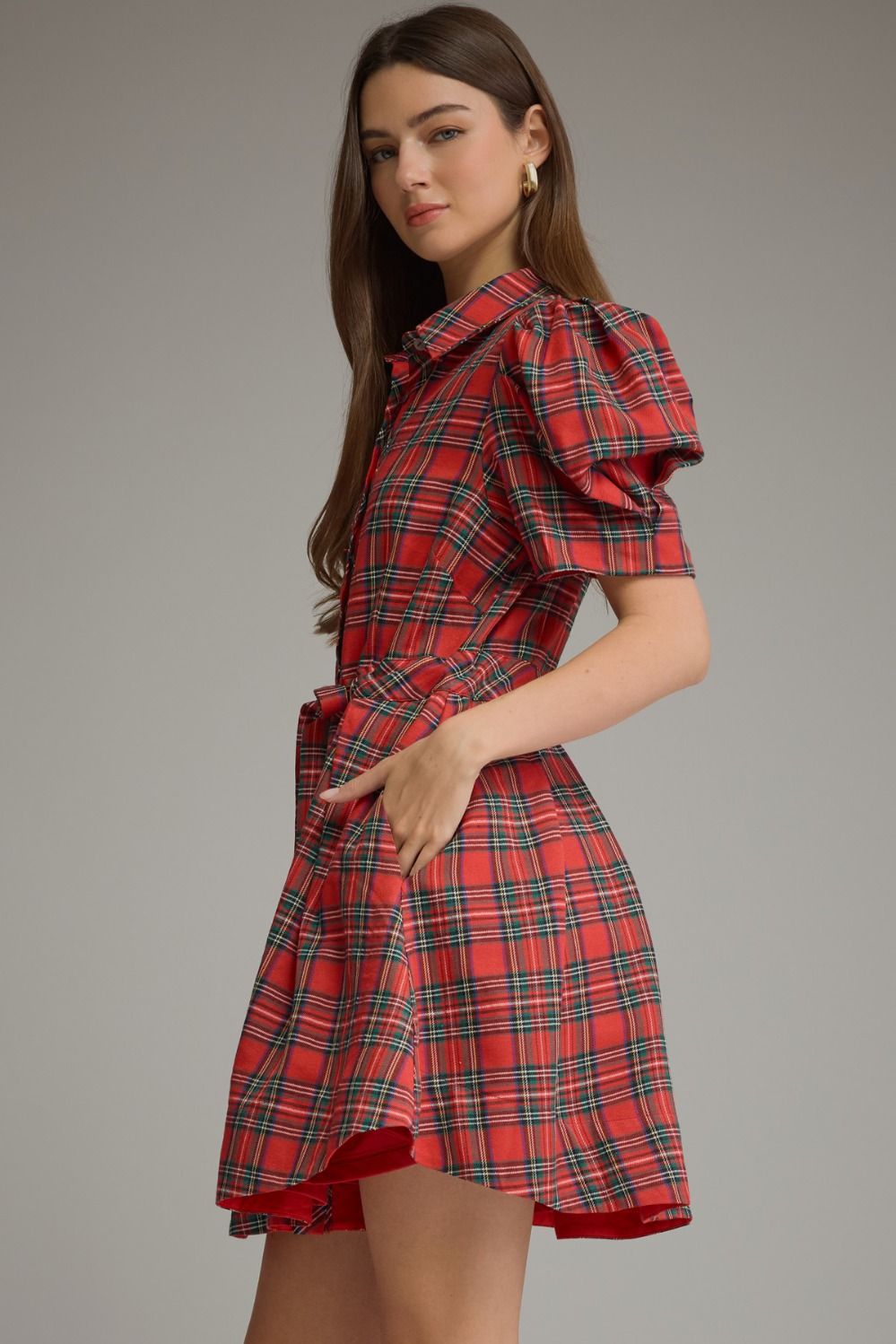 Mistletoe Magic Plaid Dress