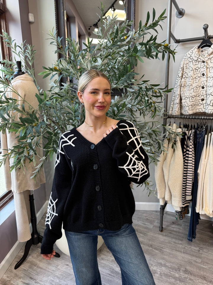 Spooky Spiderwebs Cardigan