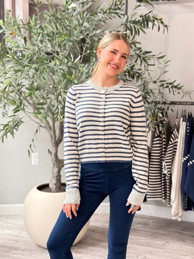 Harbor Stripe Cardigan