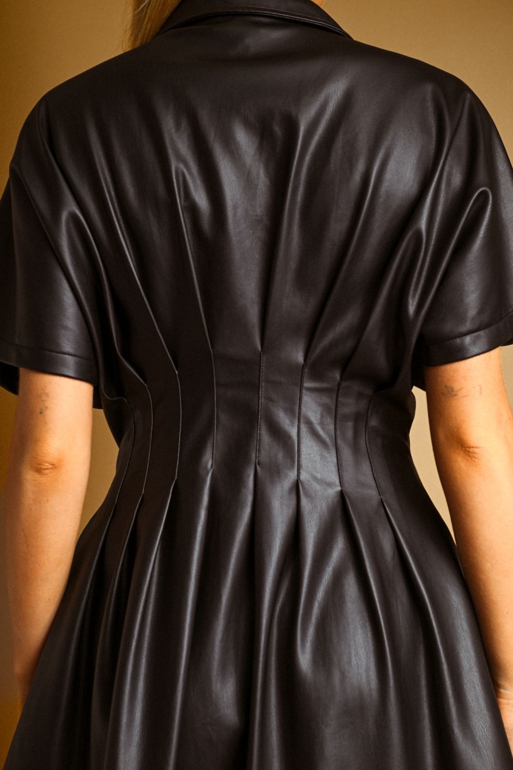 Espresso Vegan Leather Dress