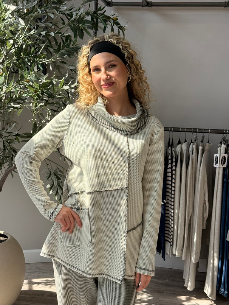 Contrast Cowl Tunic