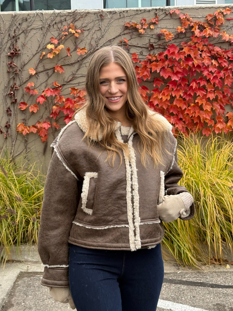 Harper Sherpa Suede Jacket