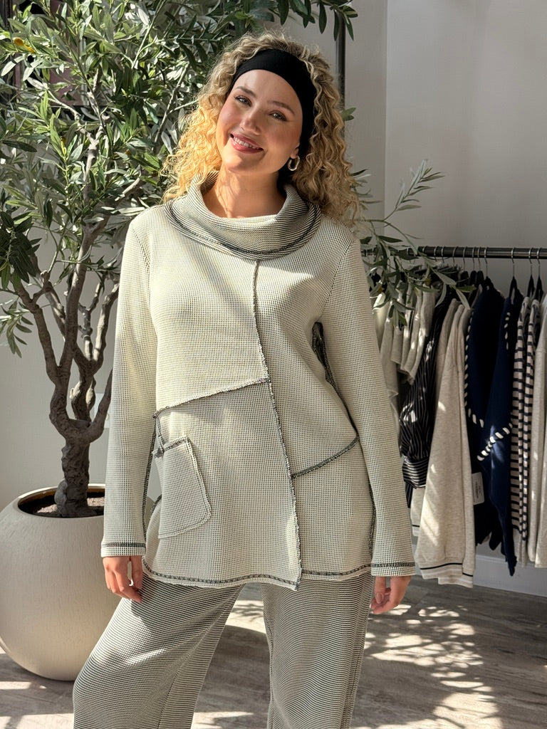 Contrast Cowl Tunic