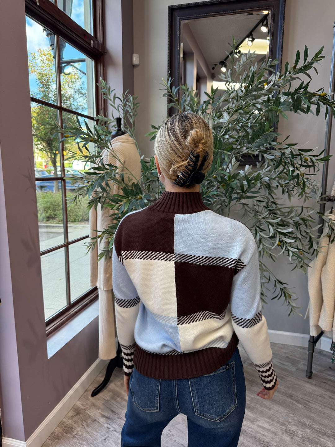 Sky &amp; Sable Color Block Sweater