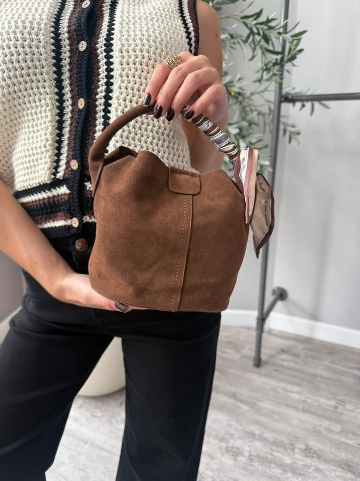 Sienna Suede Bucket Bag