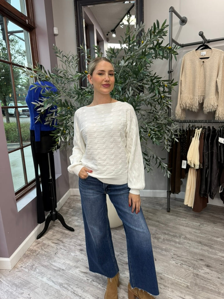 Cable Knit Dolman Sweater