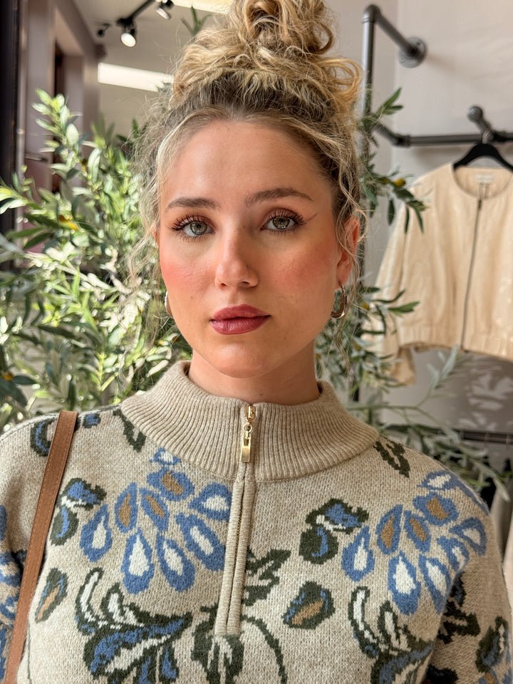 Upstate Escape Half Zip Sweater
