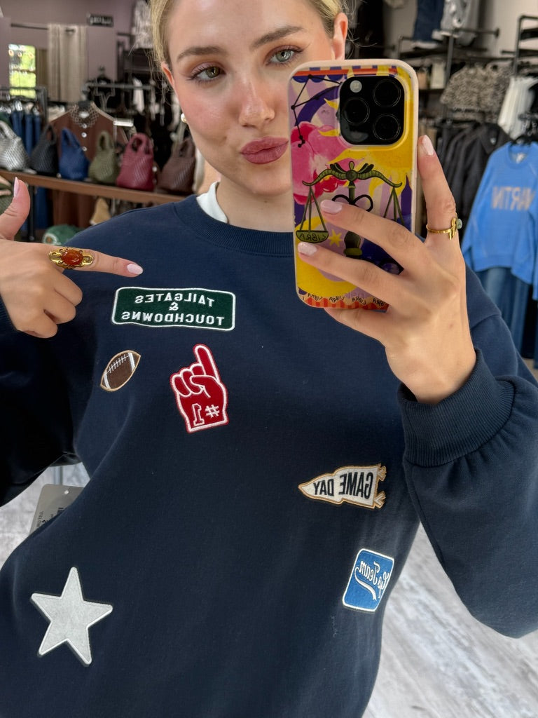 Boyfriend Patch Sweatshirt