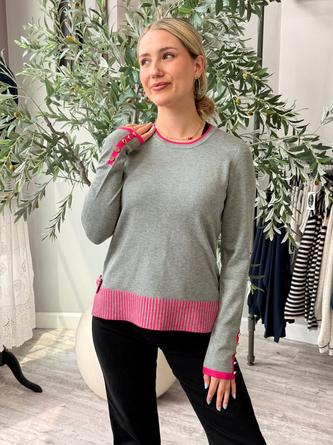 Sweetly Trimmed Sweater