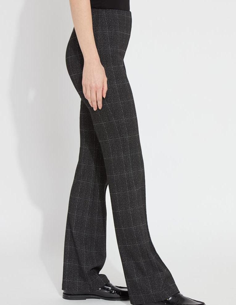 Salt & Pepper Wide Leg Pant side view showing pull-on fit and flowing leg