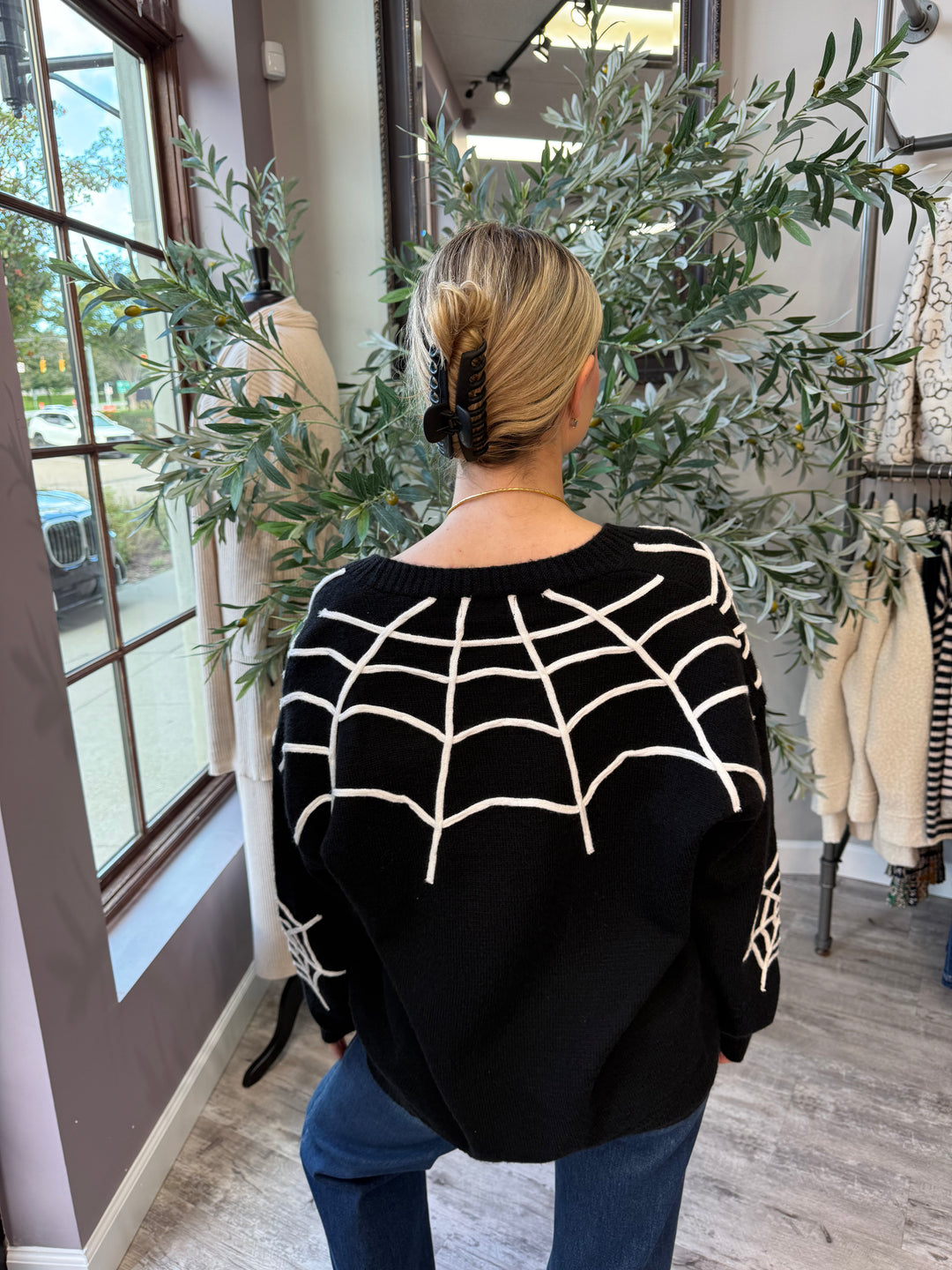 Spooky Spiderwebs Cardigan