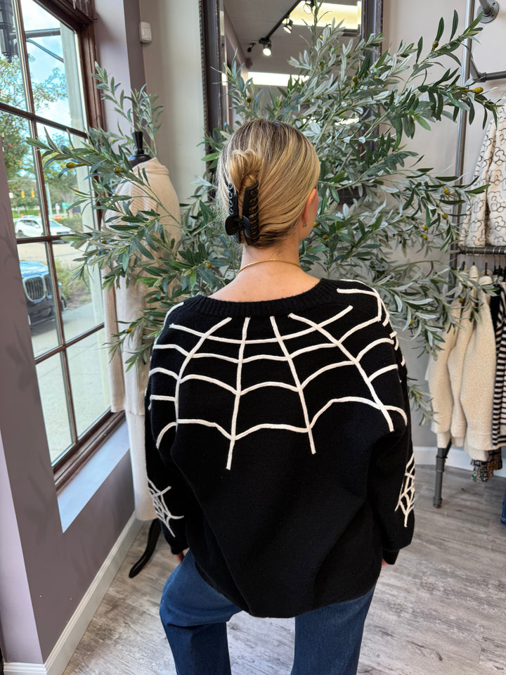 Spooky Spiderwebs Cardigan