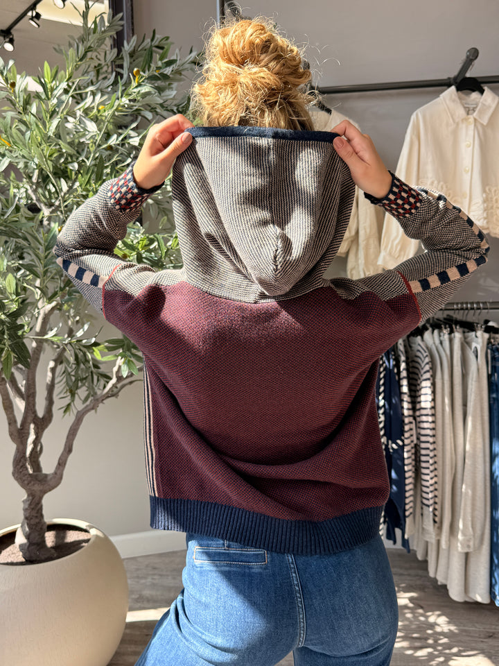 Sutton Denim Rust Hoodie
