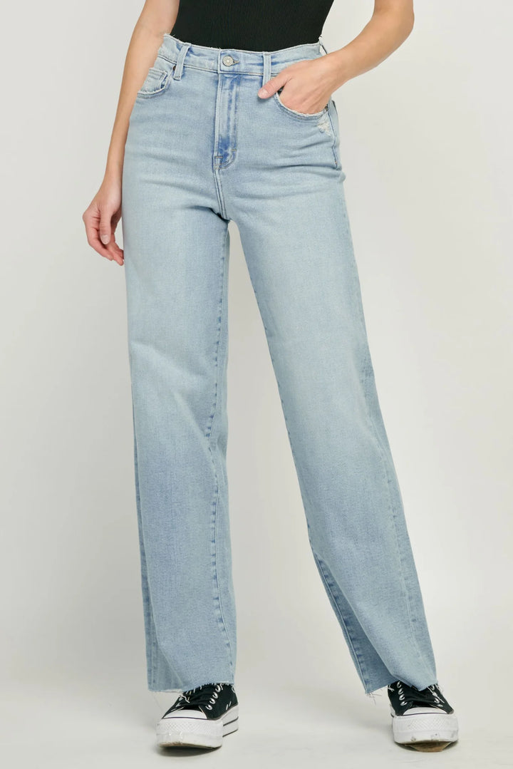 Logan Wide Leg Jean, Light Blue