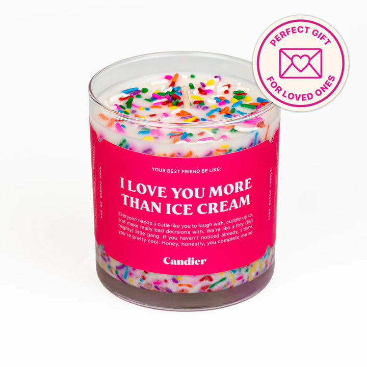 Love You More Than Ice Cream Candle