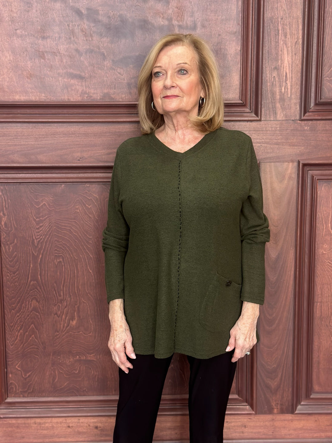 Everyday Ease V-Neck, Green