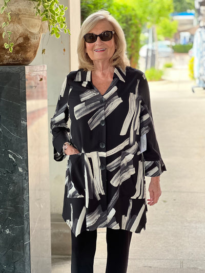 Wilted Brushstrokes Button Tunic