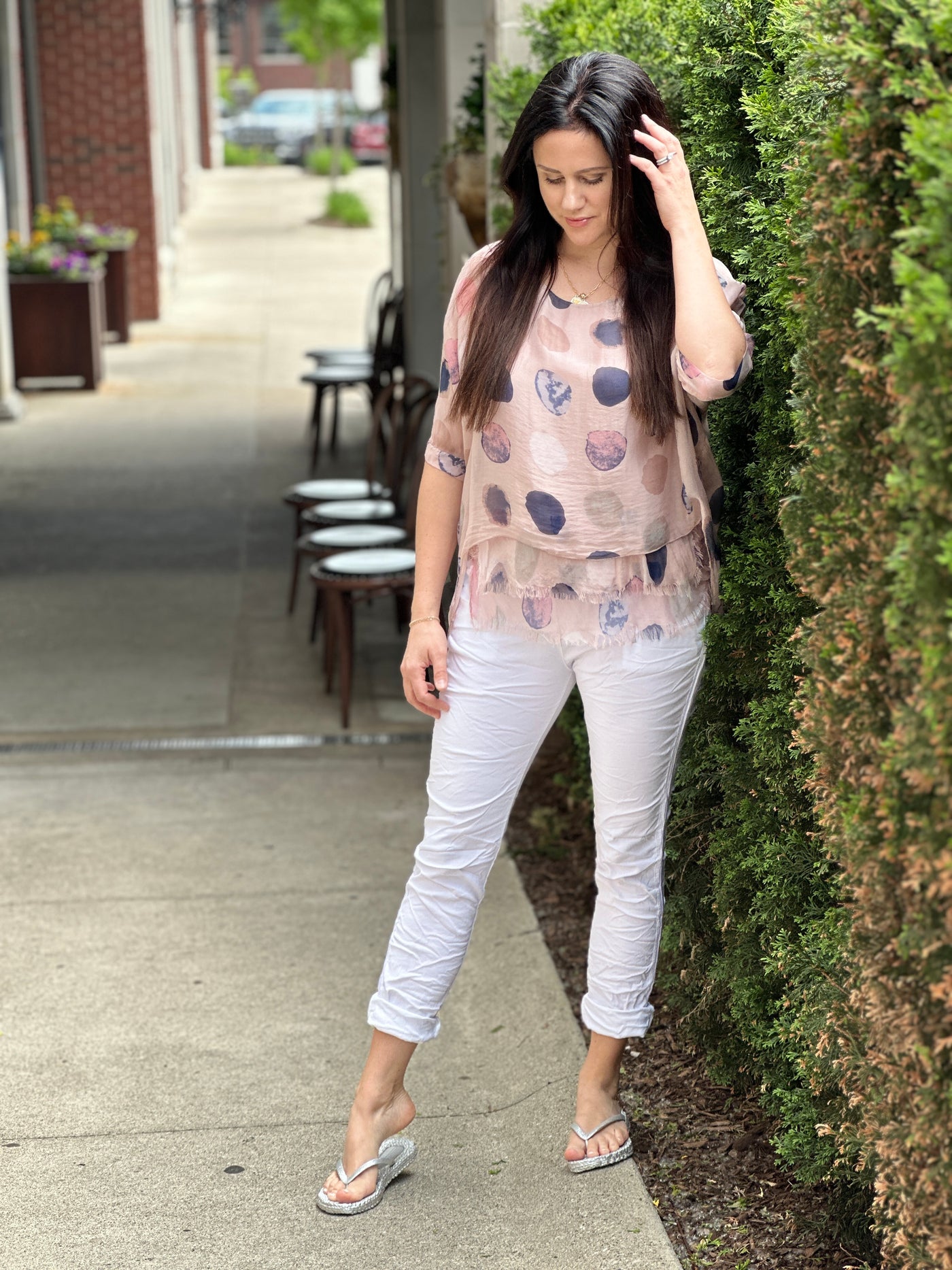 Dancing with Dots Silk Blouse