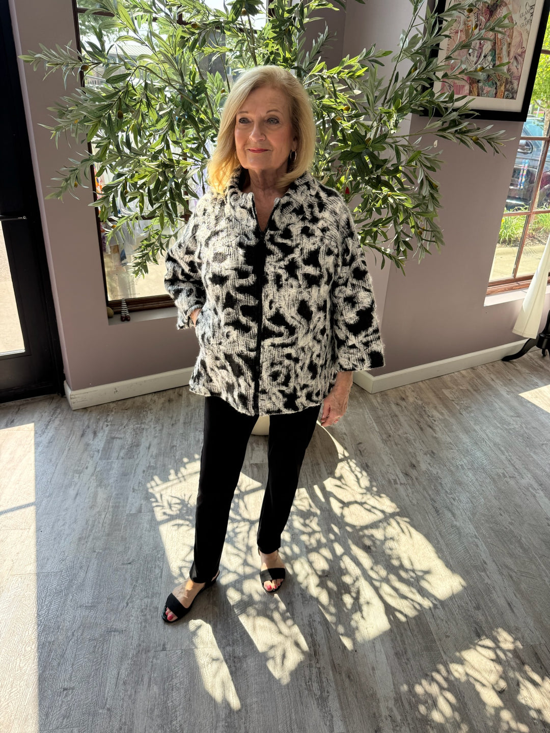 Midnight Swirls Felt Jacket