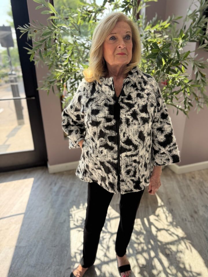 Midnight Swirls Felt Jacket