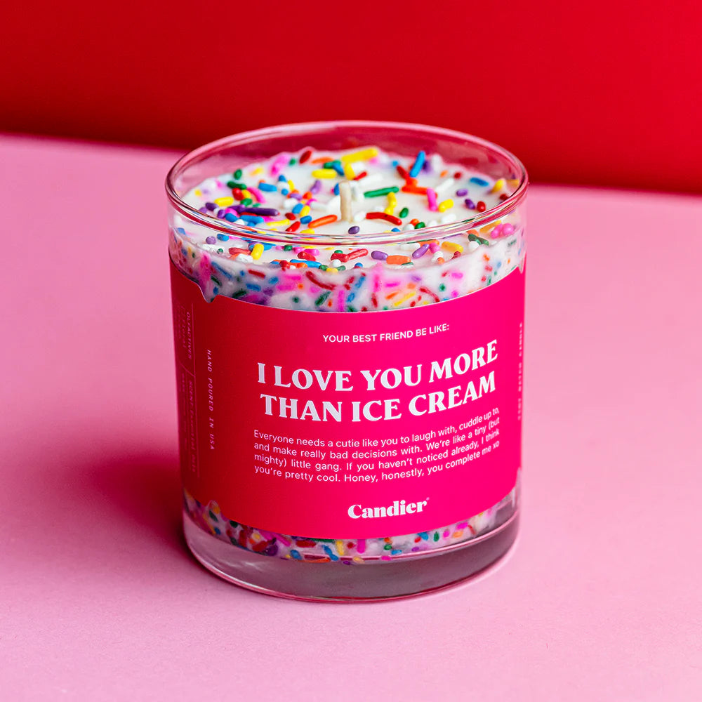 Love You More Than Ice Cream Candle