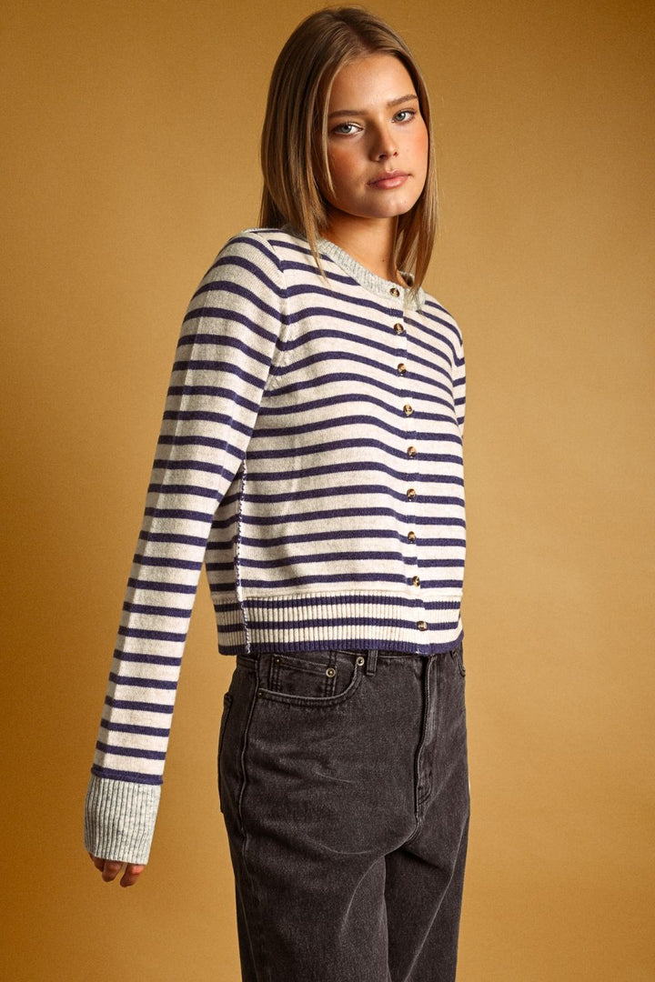 Harbor Stripe Cardigan