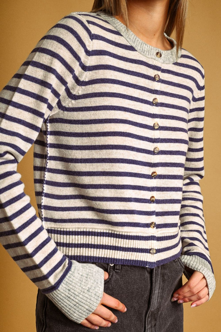 Harbor Stripe Cardigan