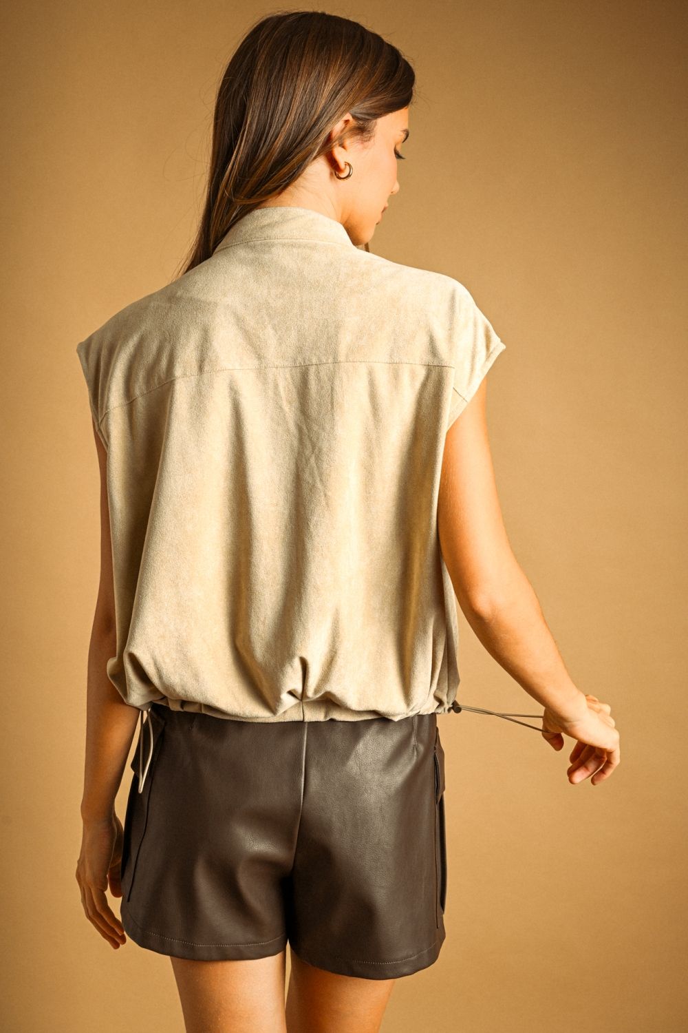 Suede Zipper Vest