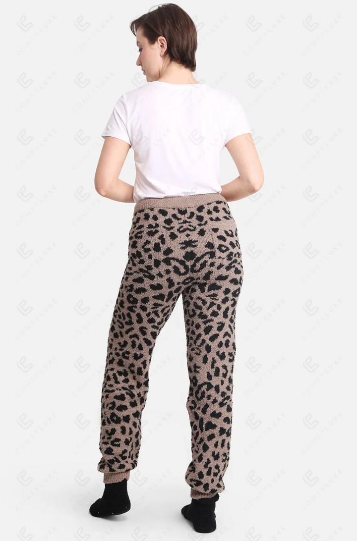 Leopard Lounge Pant in Coffee - Jasmine Trading