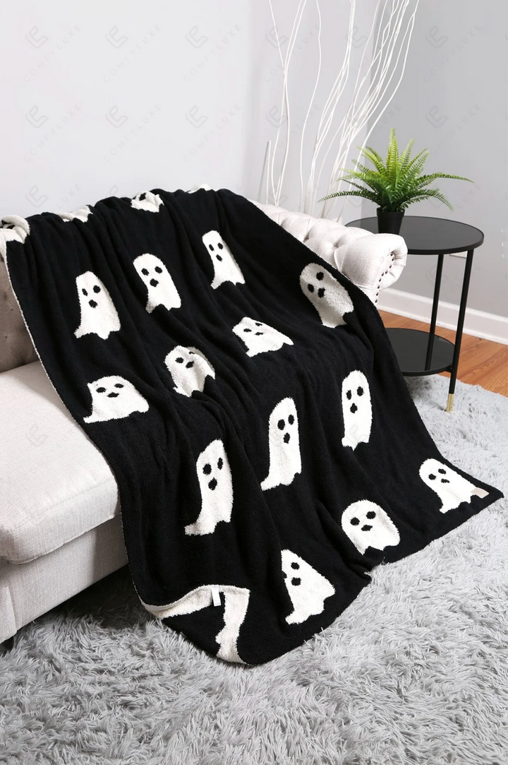 Boo Blanket in Black - Jasmine Trading