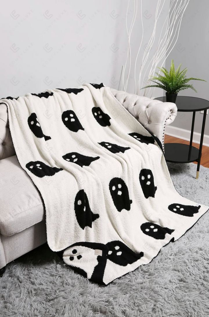 Boo Blanket in Black - Jasmine Trading