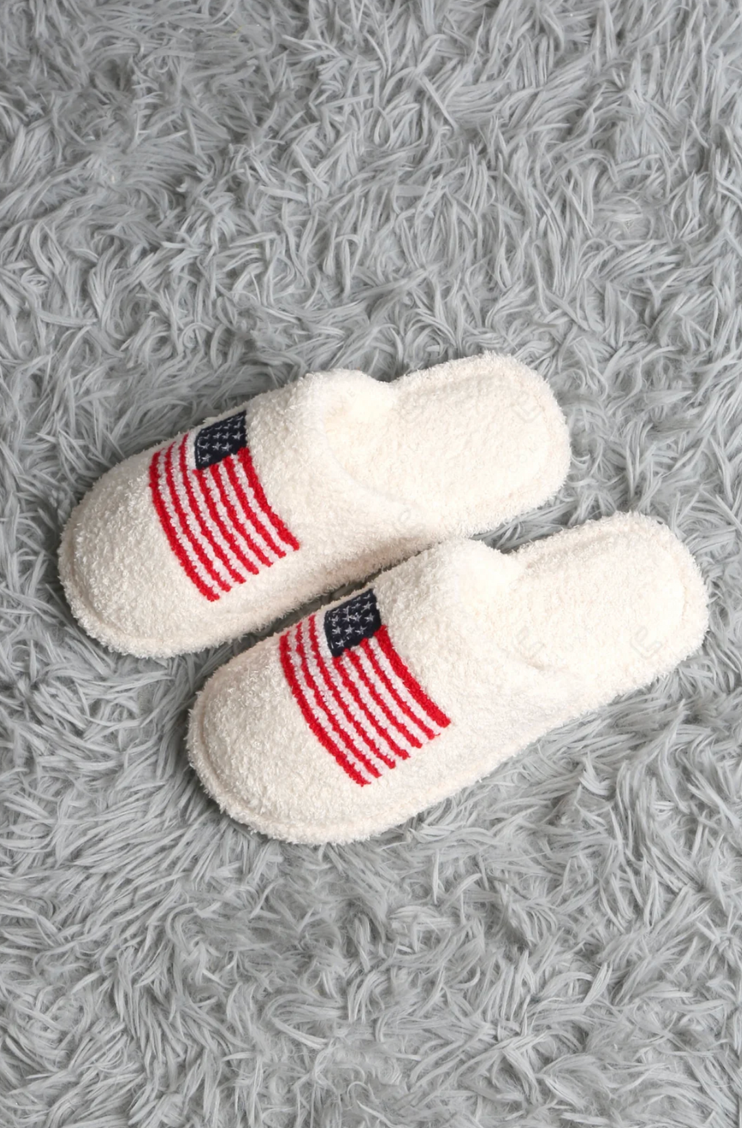 American Flag Slippers in Red/Navy - Jasmine Trading