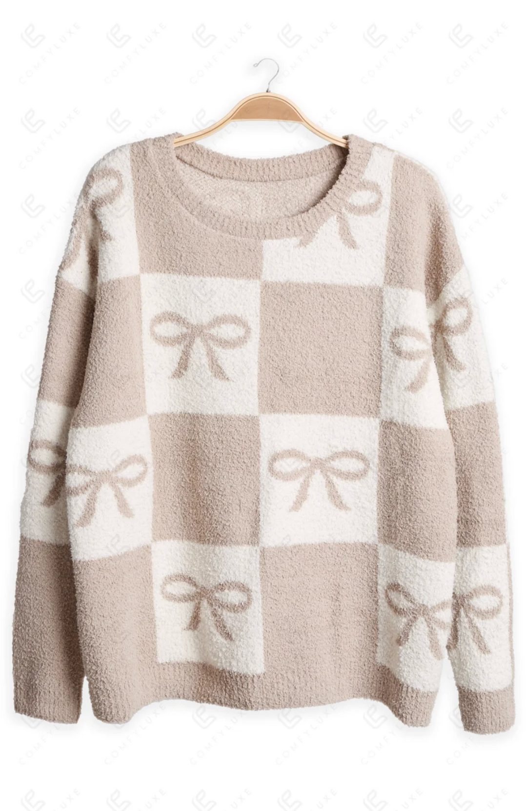 Ribbon Romance Sweater in Beige - Jasmine Trading