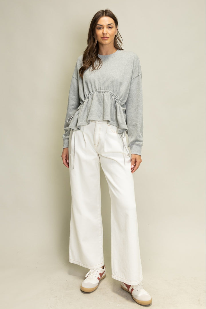 Relaxed &amp; Ruched Sweatshirt