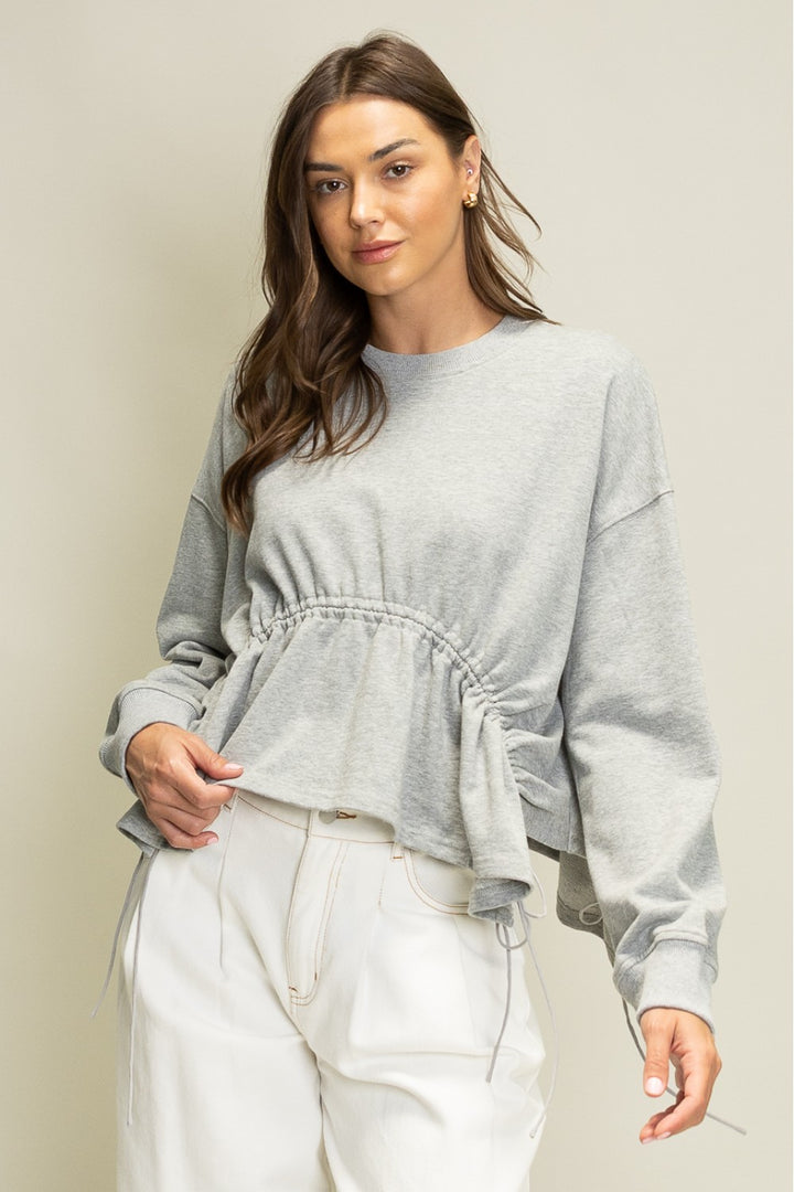 Relaxed &amp; Ruched Sweatshirt