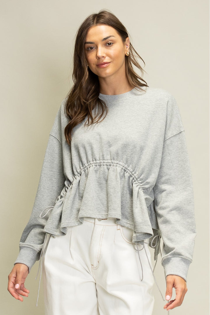 Relaxed &amp; Ruched Sweatshirt