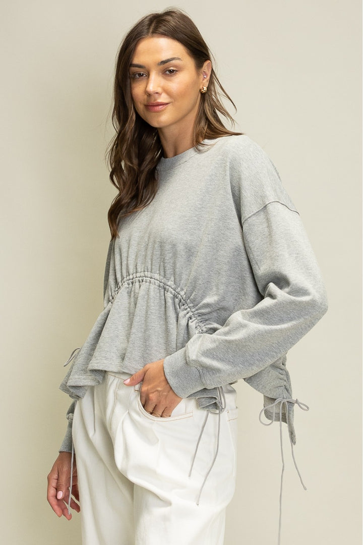 Relaxed &amp; Ruched Sweatshirt