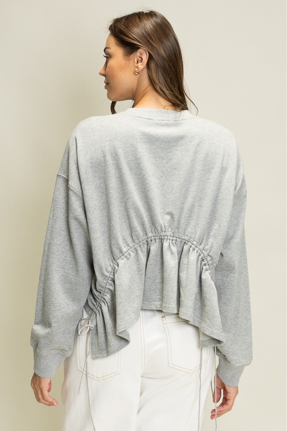 Relaxed &amp; Ruched Sweatshirt