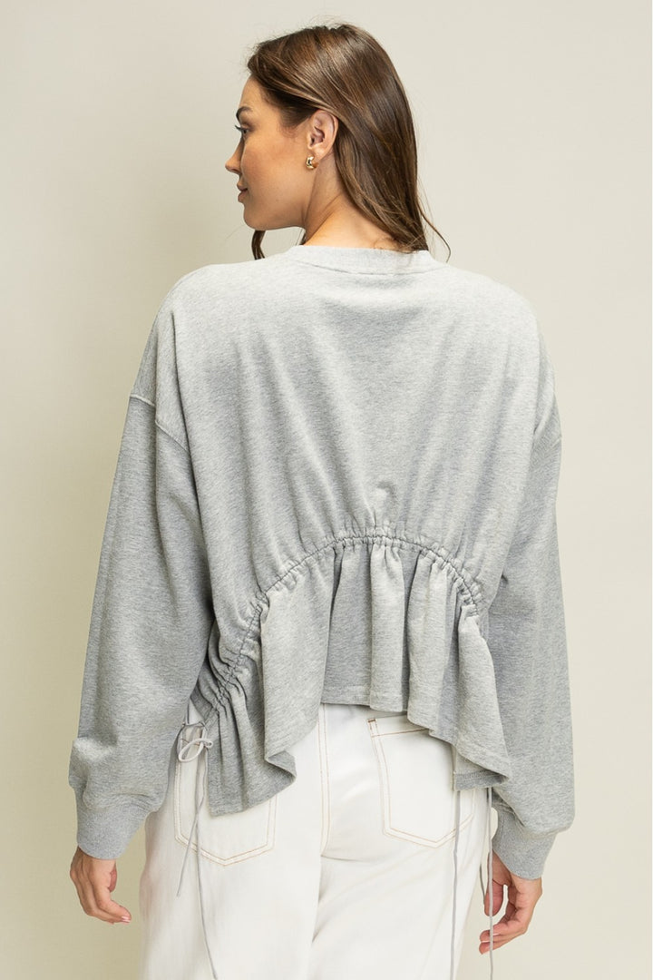 Relaxed &amp; Ruched Sweatshirt