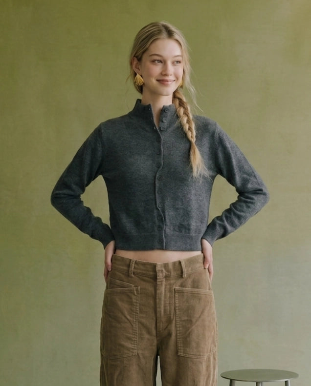 Windsor High Neck Cardigan