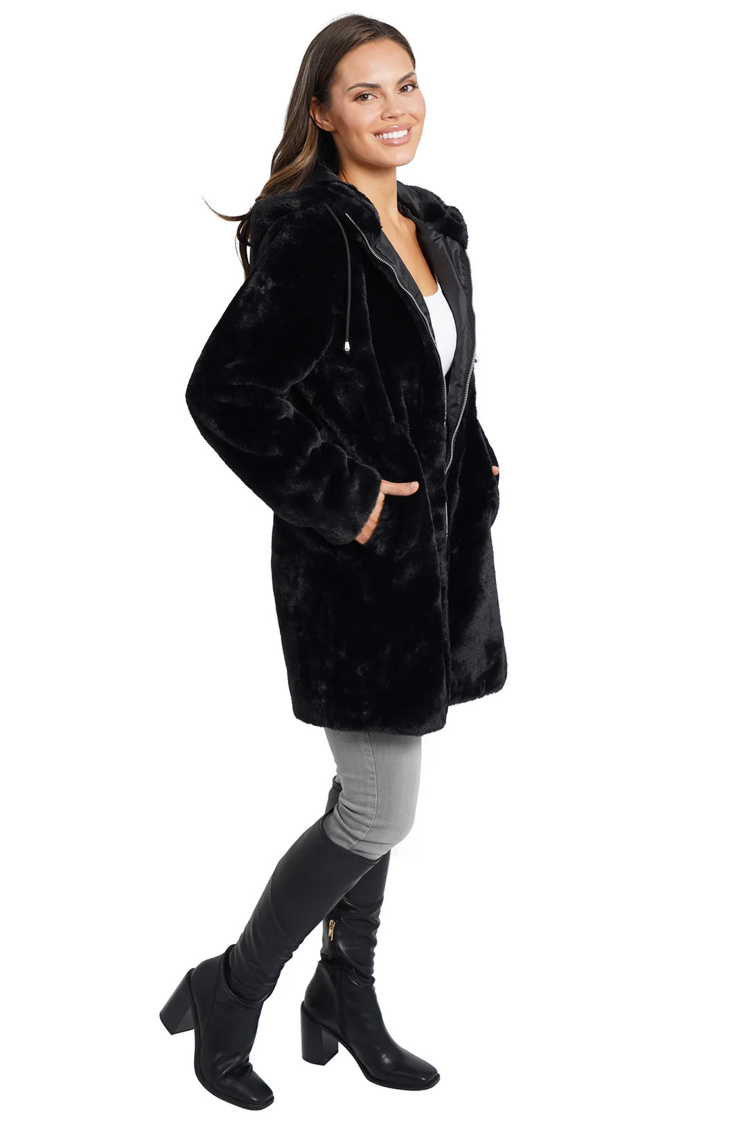 Winter Wishes Faux Fur Coat